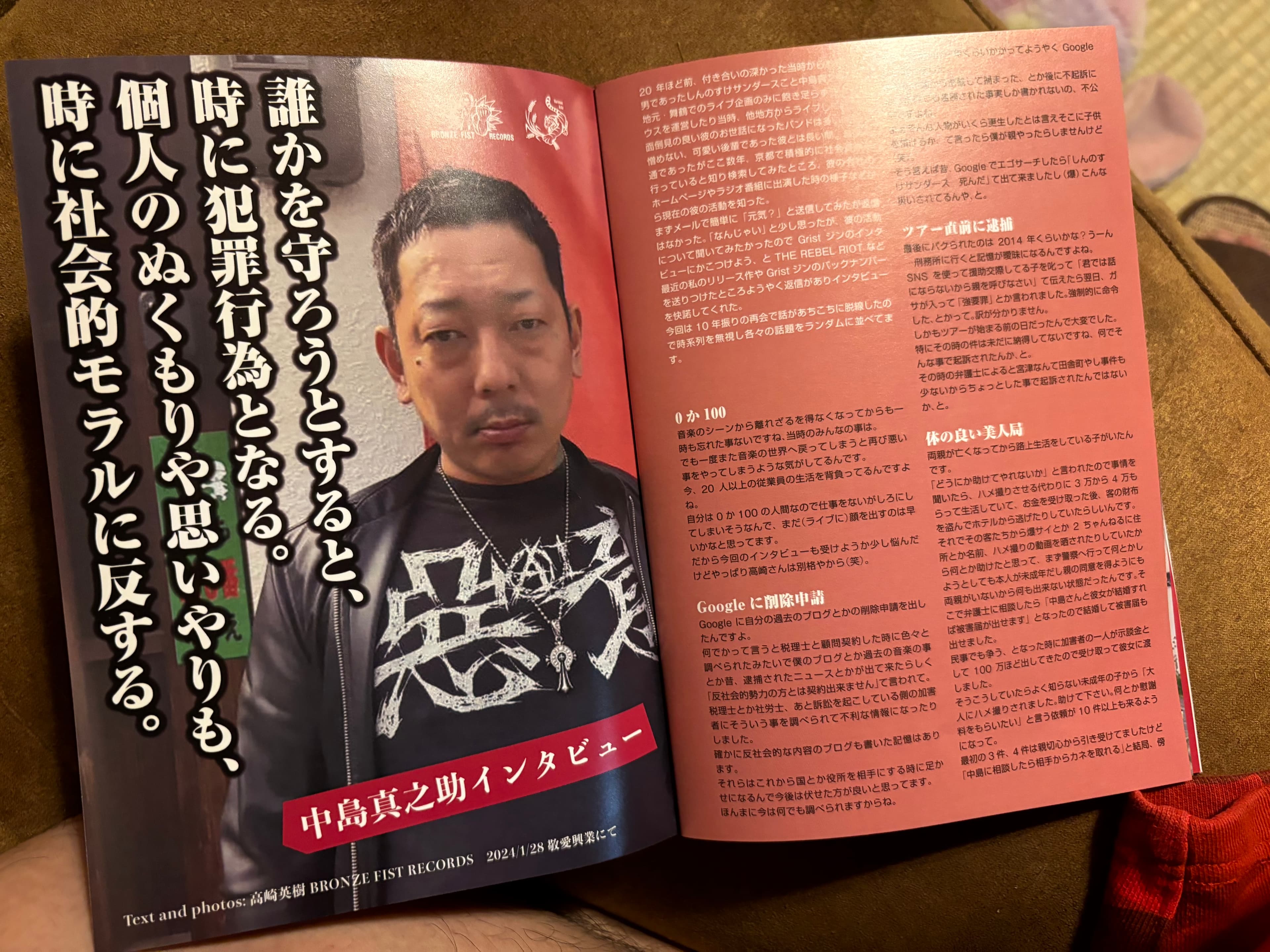 Grist Zine 見開き6ページ インタビュー掲載